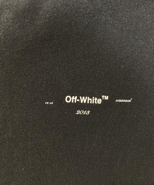 OFFWHITE（オフホワイト）OFFWHITE (オフホワイト) Slim-Fit logo-appliqued Cotton-Jersey T-Shirt Tシャツ ブラック サイズ:XSの古着・服飾アイテム