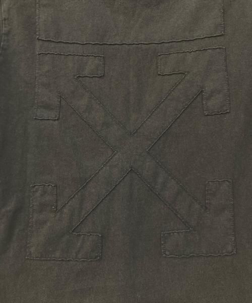 OFFWHITE（オフホワイト）OFFWHITE (オフホワイト) Slim-Fit logo-appliqued Cotton-Jersey T-Shirt Tシャツ ブラック サイズ:XSの古着・服飾アイテム
