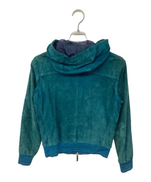 EMMETI（エンメティ）EMMETI (エンメティ) ゴートレザーフーデッドジャケット ダークグリーン サイズ:44の古着・服飾アイテム