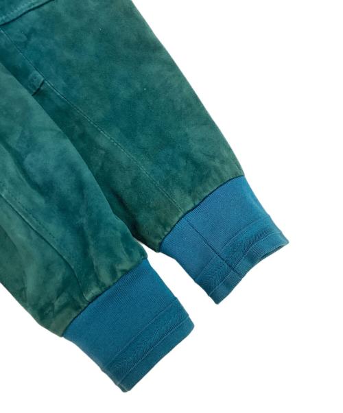 EMMETI（エンメティ）EMMETI (エンメティ) ゴートレザーフーデッドジャケット ダークグリーン サイズ:44の古着・服飾アイテム