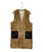 RBSアールビーエス）の古着「ラムファー ロングジレ」｜ブラウン