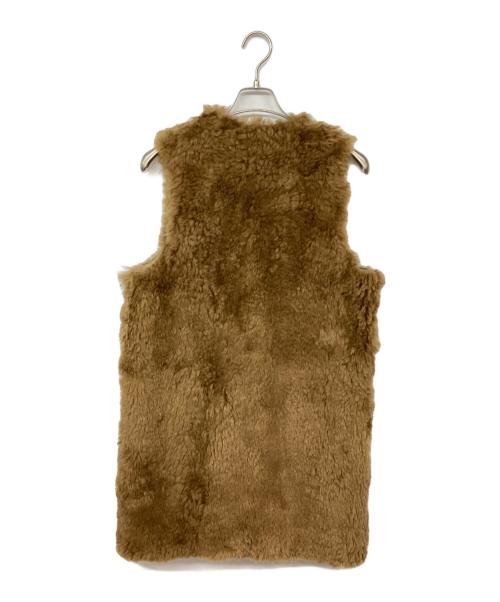 RBS（アールビーエス）RBS (アールビーエス) ラムファー ロングジレ ブラウン サイズ:記載なしの古着・服飾アイテム