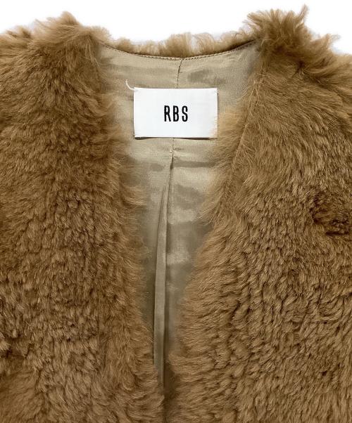 RBS（アールビーエス）RBS (アールビーエス) ラムファー ロングジレ ブラウン サイズ:記載なしの古着・服飾アイテム