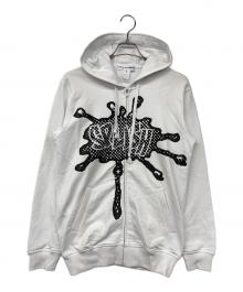 COMME des GARCONS SHIRT（コムデギャルソンシャツ）の古着「Zip Hooded Sweatshirt / ジップパーカー」｜ホワイト