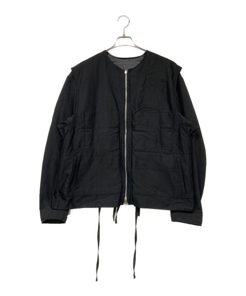 meanswhile（ミーンズワイル）meanswhile (ミーンズワイル) Dress Satin Reversible 4Way JKT ブラック サイズ:3の古着・服飾アイテム