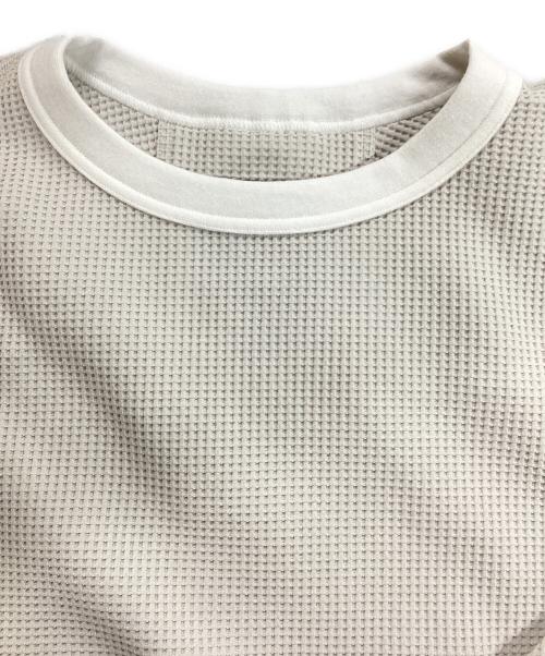 meanswhile（ミーンズワイル）meanswhile (ミーンズワイル) SOLOTEX Waffle L/S Tee ソロテックス ワッフル ロングスリーブ Tシャツ ホワイト サイズ:3の古着・服飾アイテム