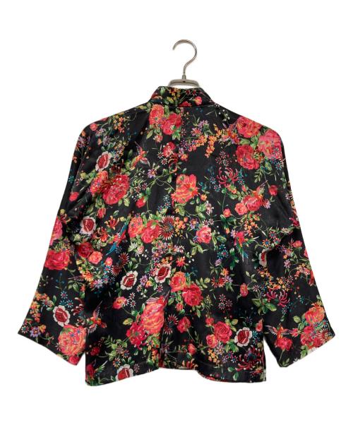 COMME des GARCONS COMME des GARCONS（コムデギャルソン コムデギャルソン）COMME des GARCONS COMME des GARCONS (コムデギャルソン コムデギャルソン) 花柄チャイナシャツ ブラック サイズ:Lの古着・服飾アイテム