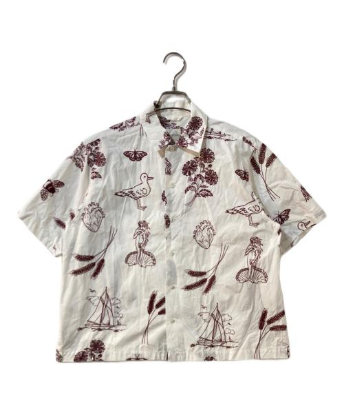 jonnlynx（ジョンリンクス）jonnlynx (ジョンリンクス) 刺繍半袖シャツ ホワイト サイズ:Sの古着・服飾アイテム