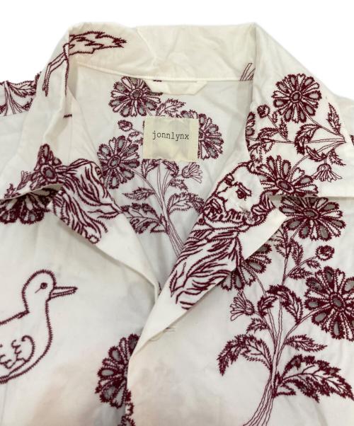 jonnlynx（ジョンリンクス）jonnlynx (ジョンリンクス) 刺繍半袖シャツ ホワイト サイズ:Sの古着・服飾アイテム