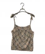 BURBERRY BLUE LABELバーバリー ブルー レーベル）の古着「ノバチェックキャミトップス」｜ベージュ