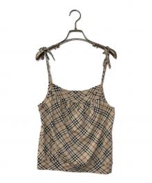 BURBERRY BLUE LABEL（バーバリー ブルー レーベル）の古着「ノバチェックキャミトップス」｜ベージュ