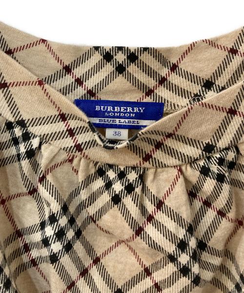 BURBERRY BLUE LABEL（バーバリー ブルー レーベル）BURBERRY BLUE LABEL (バーバリー ブルー レーベル) ノバチェックキャミトップス ベージュ サイズ:38の古着・服飾アイテム