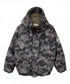 AVIREXアヴィレックス）の古着「MILITARY FUNCTION DOWN HOODY」｜グレー