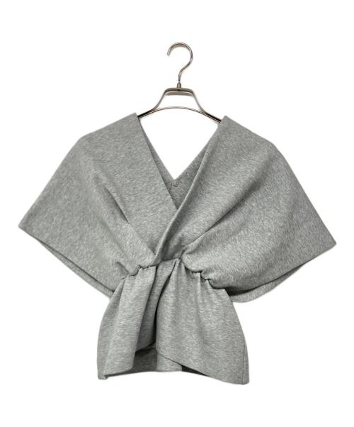 Ameri（アメリ）AMERI (アメリ) PONCHO SILHOUETTE JERSEY TOP グレー サイズ:Fの古着・服飾アイテム