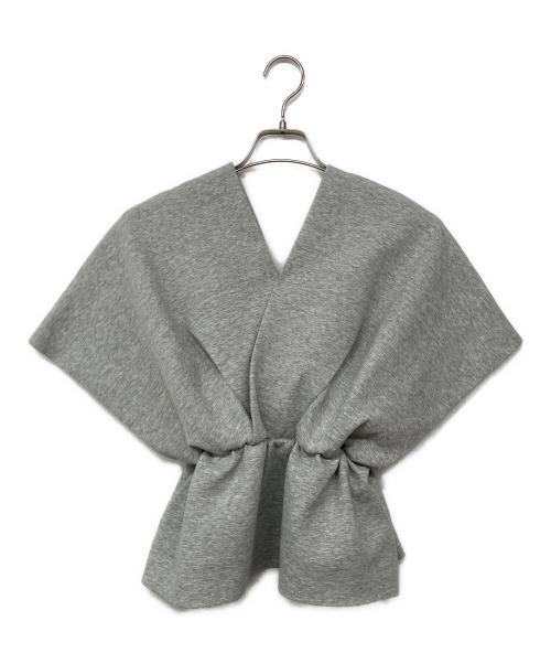 Ameri（アメリ）AMERI (アメリ) PONCHO SILHOUETTE JERSEY TOP グレー サイズ:Fの古着・服飾アイテム