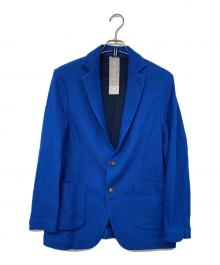 Bagutta（バグッタ）の古着「ボンディングウールニットジャージソリッドジャケット」｜ブルー