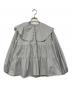 YORI（ヨリ）の古着「スカラップロングスリーブブラウス」｜グレー