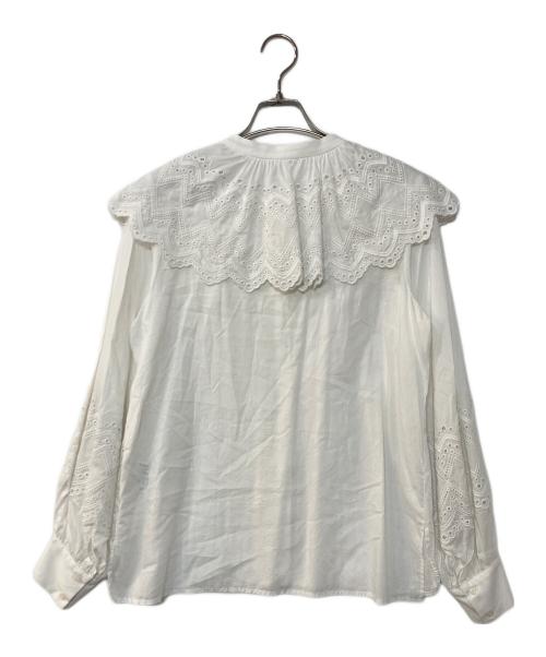 CADUNE（カデュネ）CADUNE (カデュネ) アイレットカラーブラウス ホワイト サイズ:38の古着・服飾アイテム