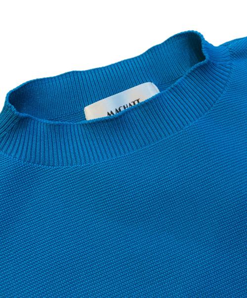 machatt（マチャット）machatt (マチャット) ホールガーメント ペプラムニット ブルー サイズ:記載なしの古着・服飾アイテム