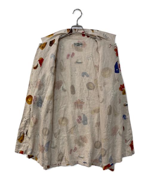 PAPAS ISLAND（パパス アイランド）PAPAS ISLAND (パパス アイランド) 帽子柄アロハシャツ ベージュ サイズ:50Lの古着・服飾アイテム