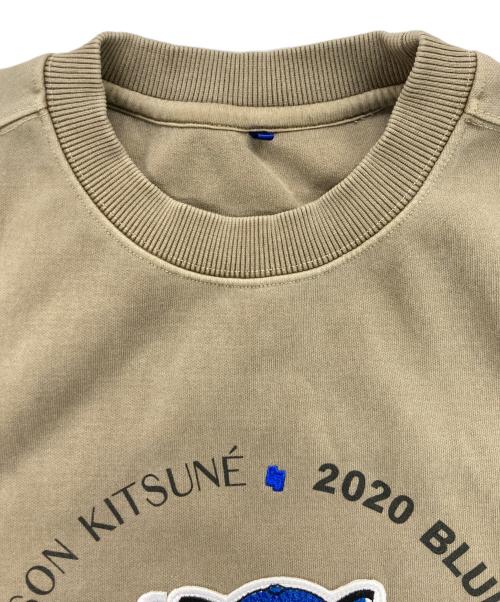 maison kitsune（メゾンキツネ）MAISON KITSUNE (メゾンキツネ) ADER error (アーダーエラー) コラボロゴクルーネックスウェット ベージュ サイズ:A1の古着・服飾アイテム