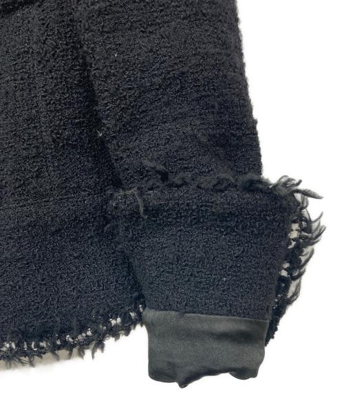 CHANEL（シャネル）CHANEL (シャネル) ココマークボタンボタンデザイントリムツイードジャケット ブラック サイズ:36の古着・服飾アイテム