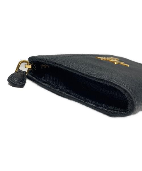 PRADA（プラダ）PRADA (プラダ) サフィアーノレザー キーチェーン ブラックの古着・服飾アイテム