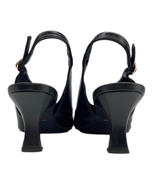 Mame Kurogouchi（マメクロゴウチ）mame kurogouchi (マメクロゴウチ) バックストラップミュール ブラック サイズ:23 1/2の古着・服飾アイテム