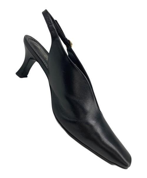 Mame Kurogouchi（マメクロゴウチ）mame kurogouchi (マメクロゴウチ) バックストラップミュール ブラック サイズ:23 1/2の古着・服飾アイテム