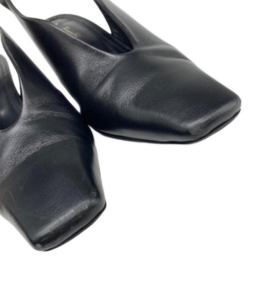 Mame Kurogouchi（マメクロゴウチ）mame kurogouchi (マメクロゴウチ) バックストラップミュール ブラック サイズ:23 1/2の古着・服飾アイテム