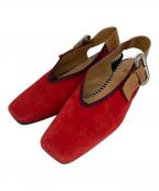 TOGA PULLAトーガ プルラ）の古着「スウェードサンダル」｜レッド