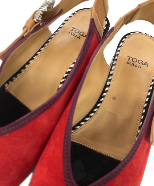 TOGA PULLA（トーガ プルラ）TOGA PULLA (トーガ プルラ) スウェードサンダル レッド サイズ:38の古着・服飾アイテム