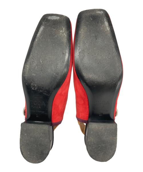 TOGA PULLA（トーガ プルラ）TOGA PULLA (トーガ プルラ) スウェードサンダル レッド サイズ:38の古着・服飾アイテム