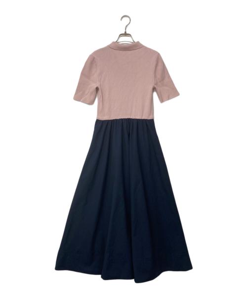 Apuweiser-riche（アプワイザーリッシェ）Apuweiser-riche (アプワイザーリッシェ) 襟ドッキングニットワンピース ネイビー×ピンク サイズ:2の古着・服飾アイテム