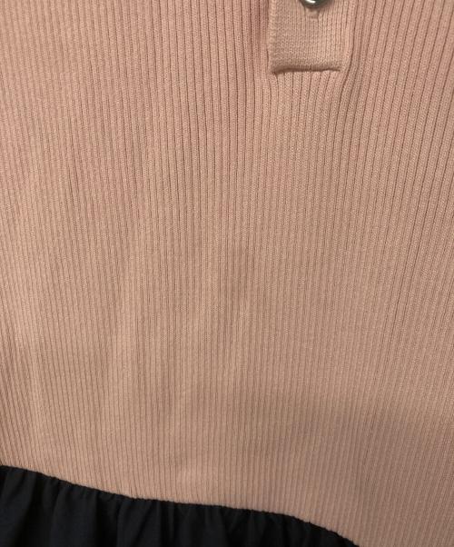 Apuweiser-riche（アプワイザーリッシェ）Apuweiser-riche (アプワイザーリッシェ) 襟ドッキングニットワンピース ネイビー×ピンク サイズ:2の古着・服飾アイテム