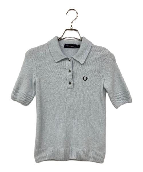 FRED PERRY（フレッドペリー）FRED PERRY (フレッドペリー) Textured Knitted Polo Shirt ブルー サイズ:36の古着・服飾アイテム