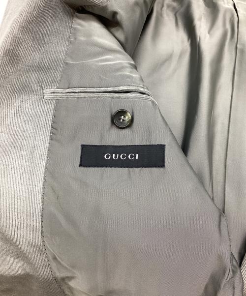 GUCCI（グッチ）GUCCI (グッチ) コーデュロイテーラードジャケット グレー サイズ:50Rの古着・服飾アイテム
