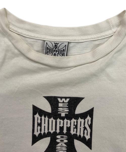 WEST COAST CHOPPERS（ウエストコーストチョッパーズ）WEST COAST CHOPPERS (ウエストコーストチョッパーズ) ロゴプリントLSカットソー ホワイト サイズ:Mの古着・服飾アイテム