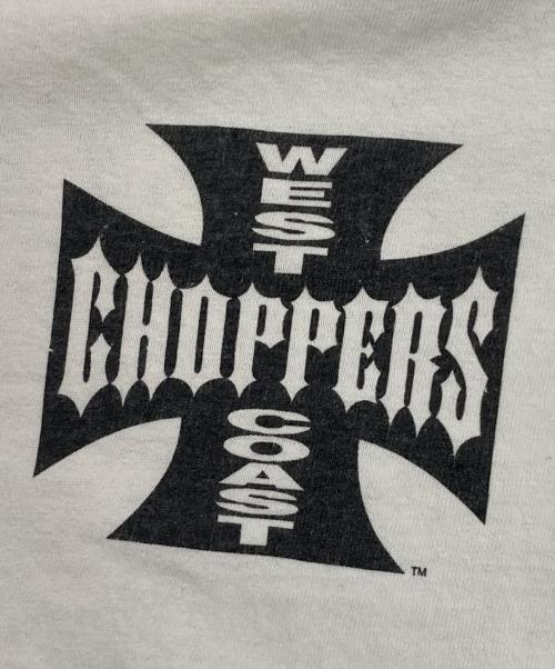 WEST COAST CHOPPERS（ウエストコーストチョッパーズ）WEST COAST CHOPPERS (ウエストコーストチョッパーズ) ロゴプリントLSカットソー ホワイト サイズ:Mの古着・服飾アイテム