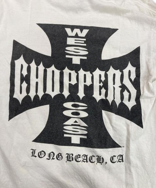 WEST COAST CHOPPERS（ウエストコーストチョッパーズ）WEST COAST CHOPPERS (ウエストコーストチョッパーズ) ロゴプリントLSカットソー ホワイト サイズ:Mの古着・服飾アイテム