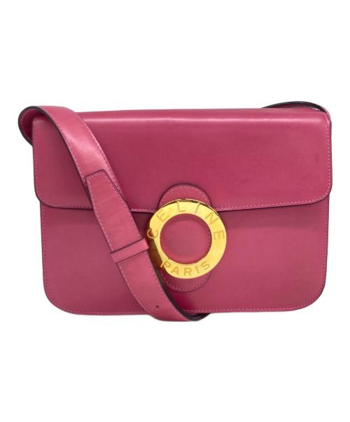 CELINE（セリーヌ）CELINE (セリーヌ) サークルロゴショルダーバッグ ピンクの古着・服飾アイテム