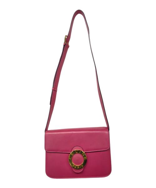 CELINE（セリーヌ）CELINE (セリーヌ) サークルロゴショルダーバッグ ピンクの古着・服飾アイテム