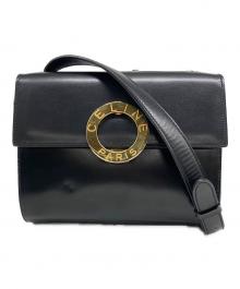 CELINE（セリーヌ）の古着「サークルロゴショルダーバッグ」｜ブラック