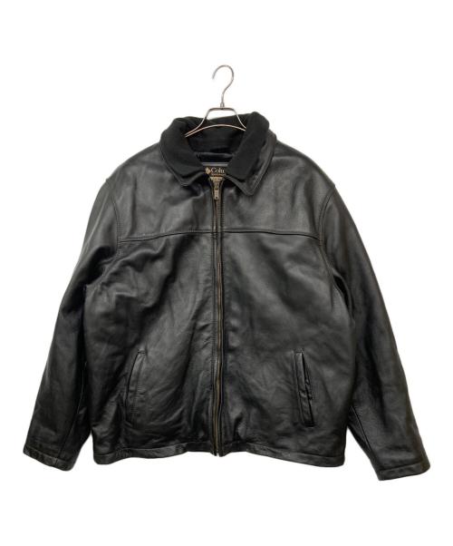 Columbia（コロンビア）Columbia (コロンビア) フリースライナー付きシングルレザージャケット ブラック サイズ:XXLの古着・服飾アイテム