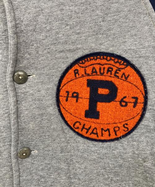 POLO RALPH LAUREN（ポロ・ラルフローレン）POLO RALPH LAUREN (ポロ・ラルフローレン) ワッペンスウェットスタジャン ネイビー サイズ:Mの古着・服飾アイテム