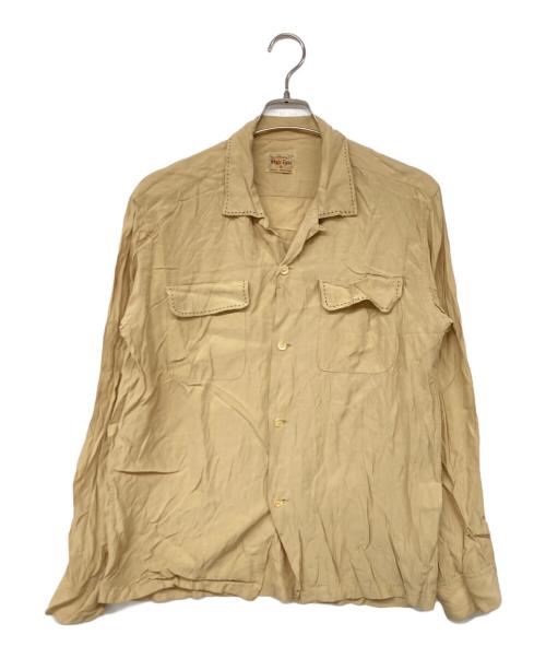 STYLE EYES（スタイルアイズ）STYLE EYES (スタイルアイズ) ボーリングシャツ レーヨンオープンカラーシャツ ベージュ サイズ:Mの古着・服飾アイテム