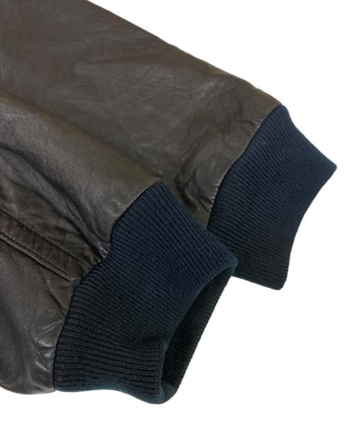 C&A（シーアンドエー）C&A (シーアンドエー) シープレザーボンバージャケット ブラック サイズ:記載なしの古着・服飾アイテム