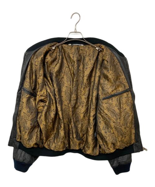 C&A（シーアンドエー）C&A (シーアンドエー) シープレザーボンバージャケット ブラック サイズ:記載なしの古着・服飾アイテム