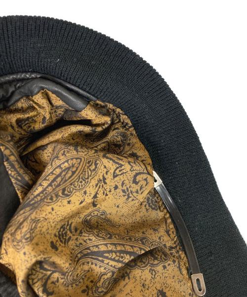 C&A（シーアンドエー）C&A (シーアンドエー) シープレザーボンバージャケット ブラック サイズ:記載なしの古着・服飾アイテム