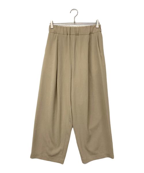 NO CONTROL AIR（ノーコントロールエアー）NO CONTROL AIR (ノーコントロールエアー) 追撚ポリエステル・ツイルワイドパンツ ベージュ サイズ:XSの古着・服飾アイテム